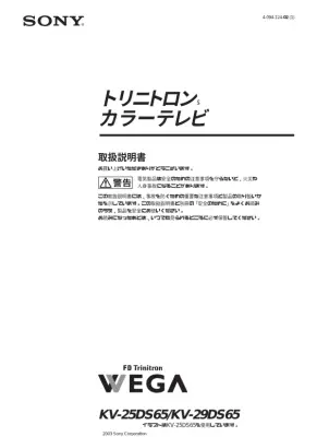 ソニー KV-25DS65/29DS65 取扱説明書