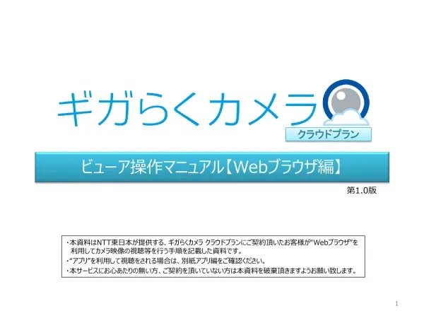 ギガらくカメラ Viewer操作マニュアル
