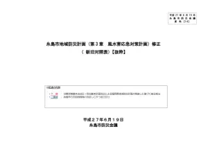 糸島市風水害応急対策計画