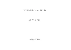 東北地方整備局版材料単価表
